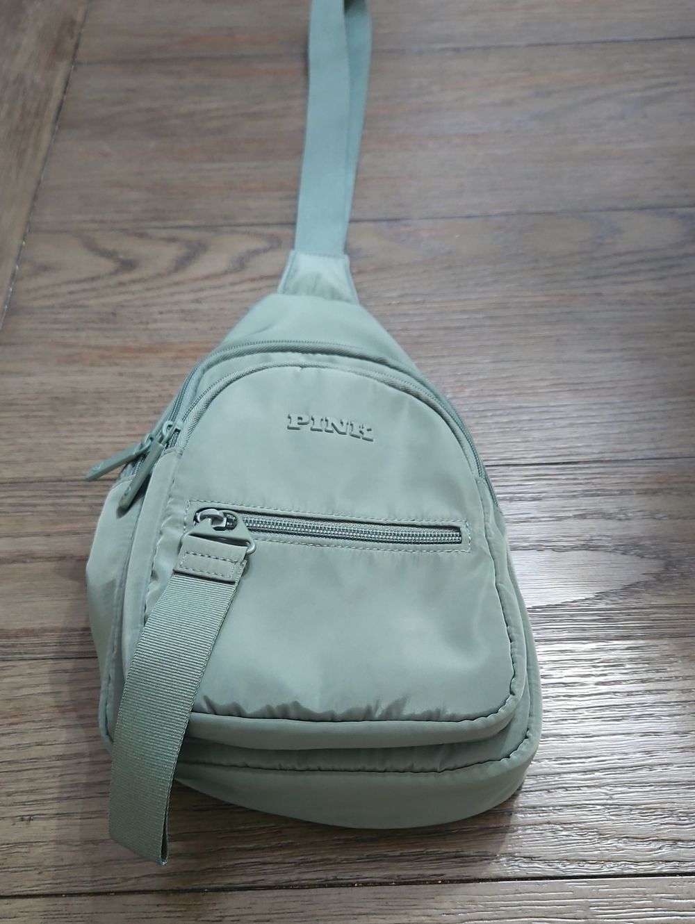 PINK Victoria's Secret Sage Green Cross Bag